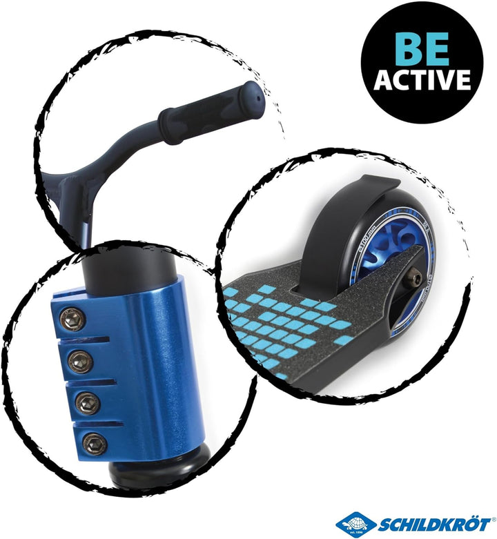 Schildkröt Stunt Scooter Kickless, toller Stuntscooter mit HIC-Compression und Alu-Felge, 100 mm PU