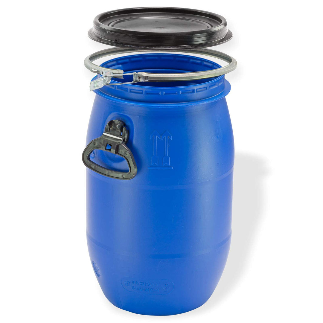 Maischefass Weithalsfass Weinfass Gärfass Mostfass Getränkefass Fass Futtertonne 30 l blau