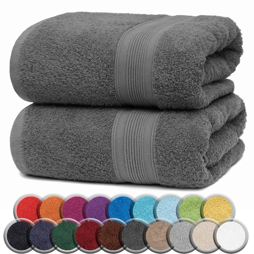 NatureMark 2er Pack Saunatuch 80 x 200 cm | Baumwolle luxuriöse Tücher | Wellnesstuch von extremer W