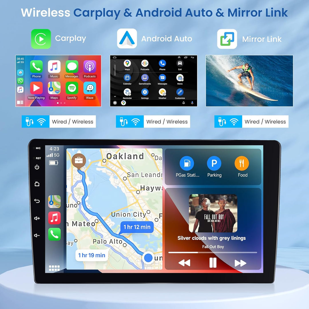 Rimoody 8 Core 4+64G Autoradio Android 15 für FIAT Bravo 2007-2014, 9 Zoll Touchscreen Autoradio mit