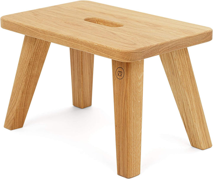 Anton Doll Holzmanufaktur, Fussschemel Emil ®, Naturprodukt 100%, handgefertigter Hochwertiger Hocke