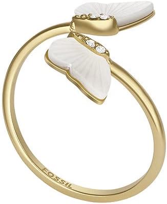 Fossil Damen Ringe aus Edelstahl offen 5 Ernte-Gold, 5 Ernte-Gold