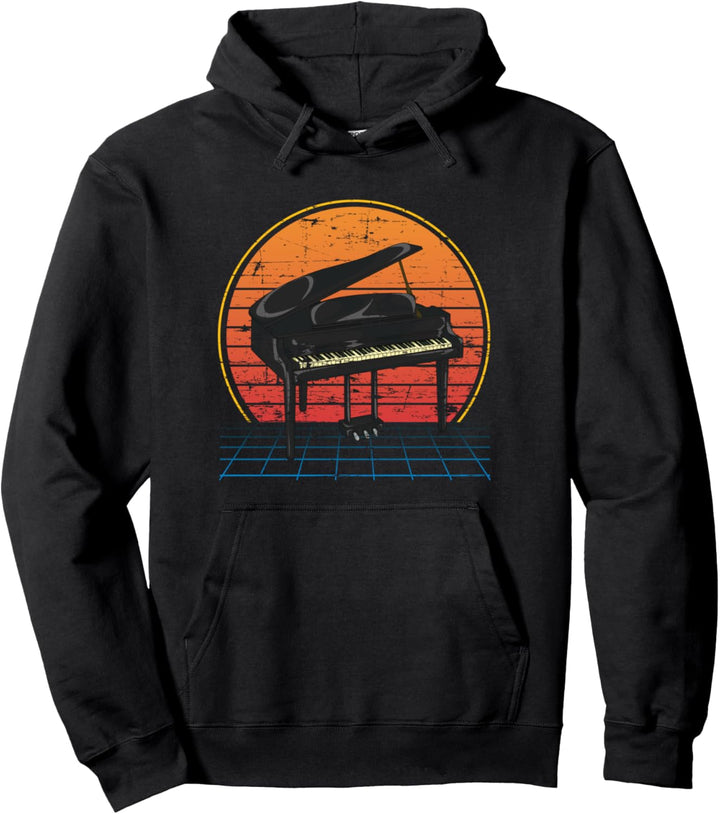 Klassische Musik Instrument Geschenk Piano Retro Klavier Pullover Hoodie