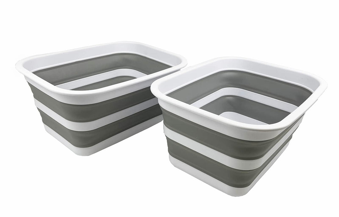 SAMMART 12L zusammenklappbare Wanne – tragbares Picknick-Tablett für den Aussenbereich – tragbares W