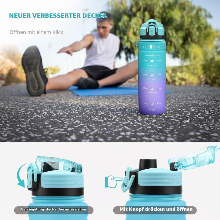 Zounich Trinkflasche Kinder Auslaufsichere 1L/700ml/500ml-BPA frei trinkflaschen Sport tritan Kunsts