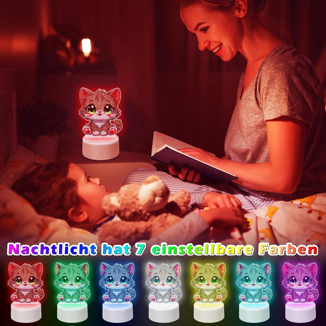 Zoyomax Diamond Painting Nachtlicht, Geschenke für Erwachsene, 3D Kreative Diamond Painting Lampe Gr