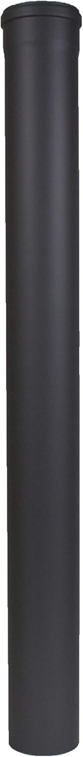 LANZZAS Pelletrohr 1000 mm Verlängerung - im Durchmesser 100 mm - Farbe: schwarz - inklusive Silikon