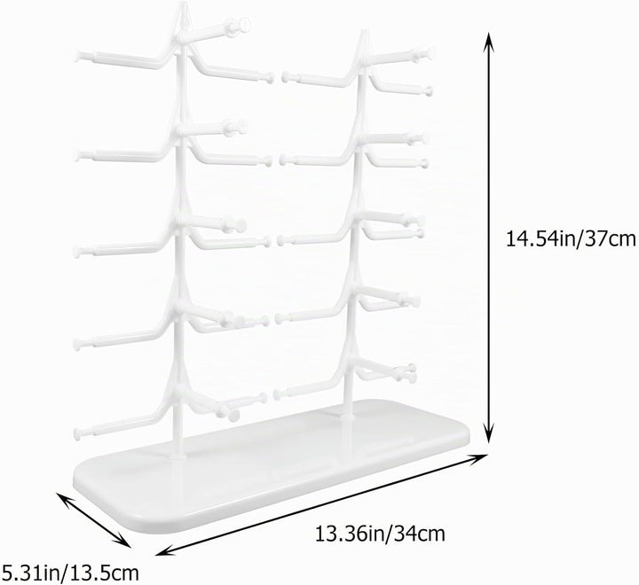 Brillenständer für 10 Brillen, Brillenablage Sonnenbrillen Rack Brillenaufbewahrung Organizer Präsen