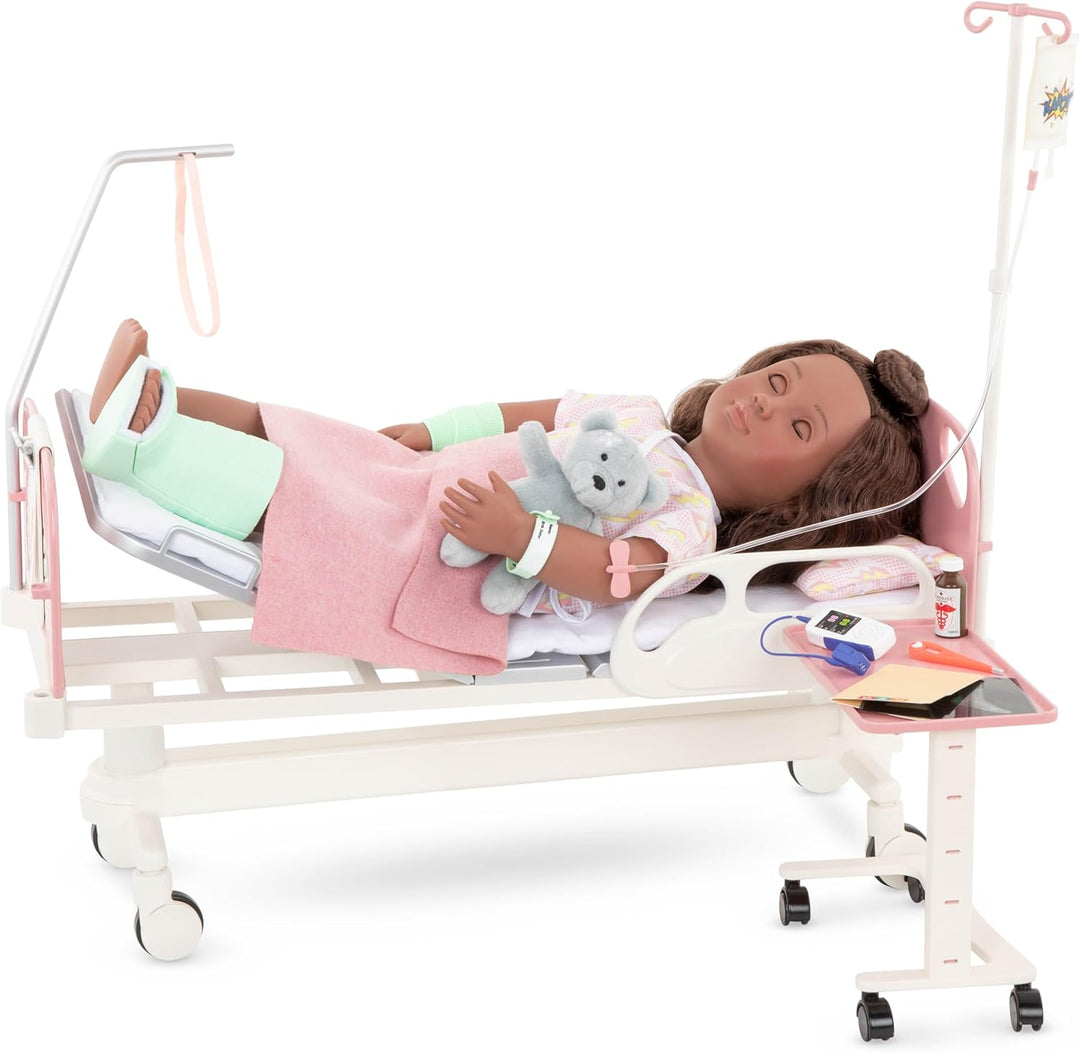 Our Generation - Gute Besserung Bett - Puppen-Krankenhausbett - Arzt-Set - Krankenhauskittel, Stetho