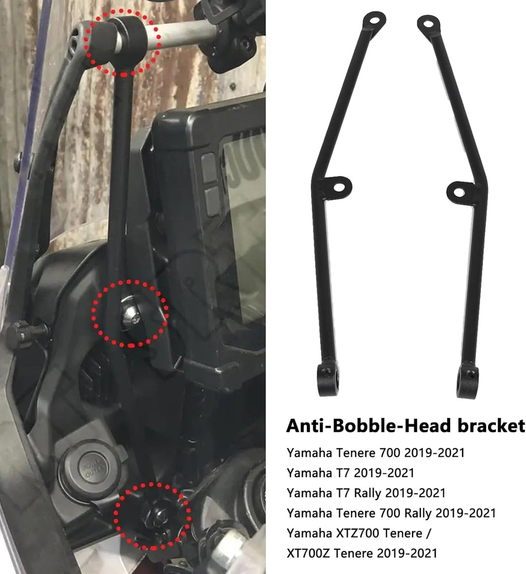 YIEBA Motorrad Anti-Drop-Kopfhalterung Avigation Anti-Vibrations-Halterung Anti-Bobble-Head-Halterun