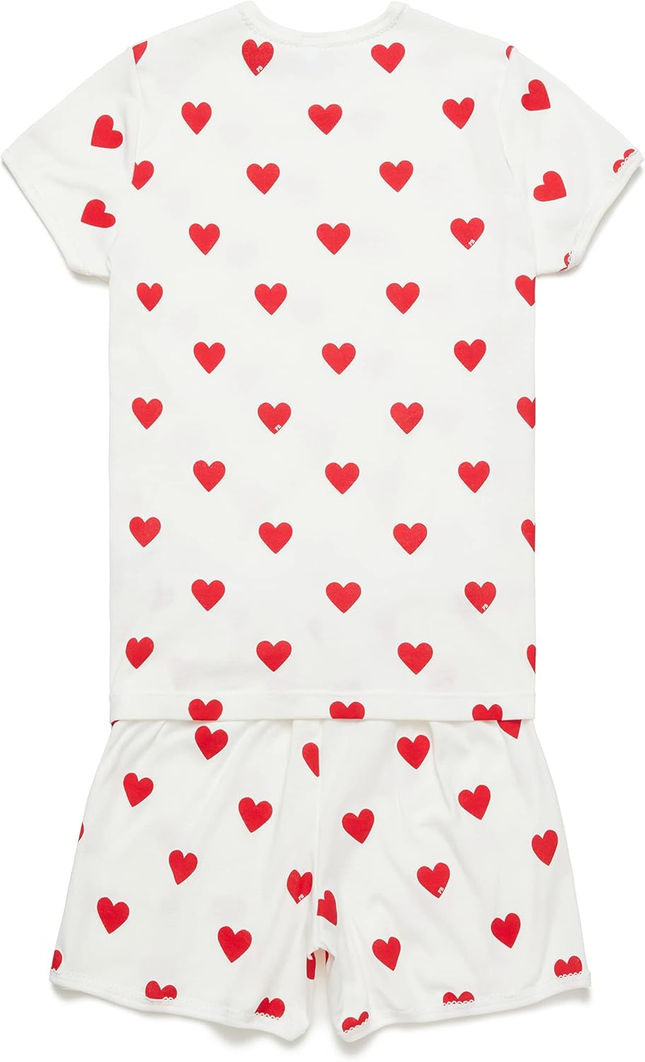 Petit Bateau Mädchen A00oc Pyjacourt (1er Pack) 16 Jahre Blanc Marshmallow / Rouge Terkuit, 16 Jahre