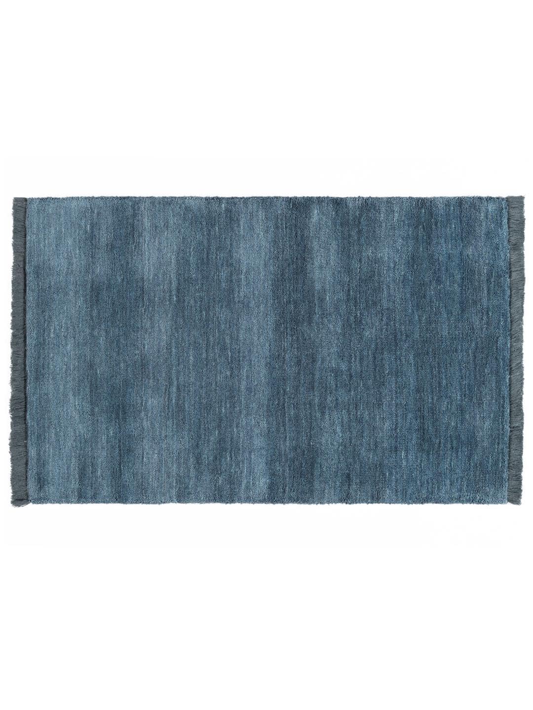 RugVista Handloom Fringes Fussmatte - Dunkeltürkis 60x90 60 x 90 cm (Rechteckig) Dunkel Teal, 60 x 9