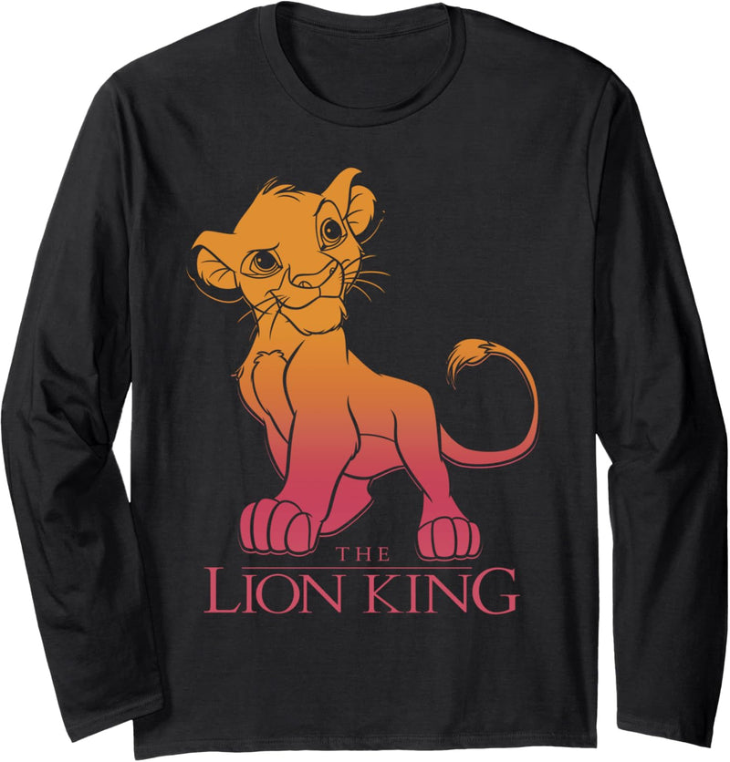 Disney The Lion King Simba Gradient Portrait Langarmshirt