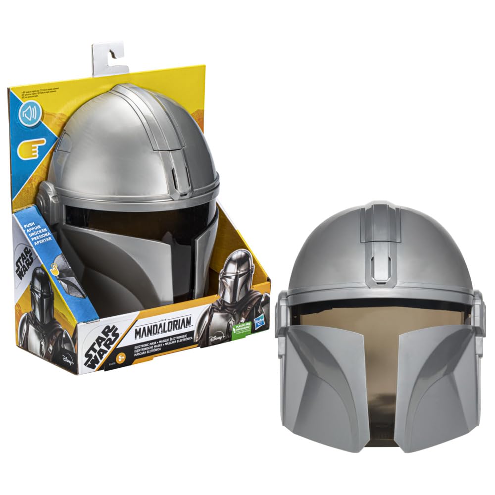 Star Wars The Mandalorian Elektronische Maske, Mandalorianer Kostüm-Accessoire mit Sätzen und Sounds