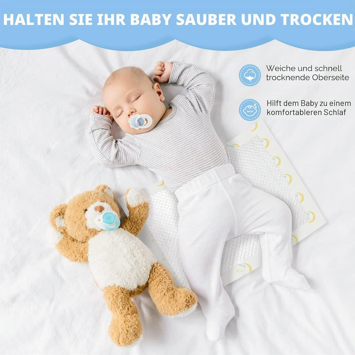 Baby Einweg-Wickelunterlagen, 100 Stück, Inkontinenz-Unterlage, Windelwechseleinlagen, schnell absor