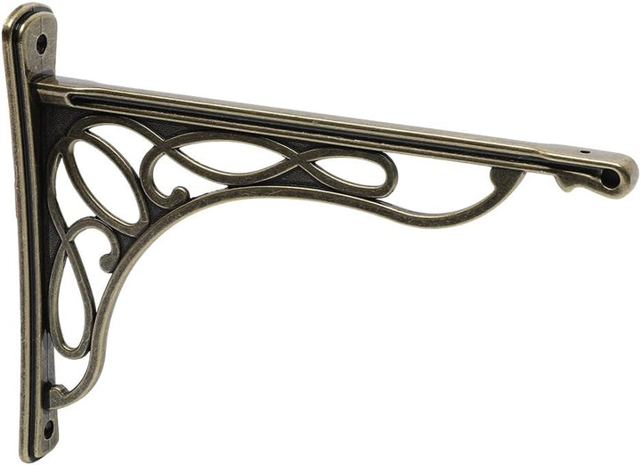 Regalhalterungen, Gusseisen, Metall, Corbels, Wand, 24,1 x 19,1 cm, 2 Stück Messing Antik-optik, Mes