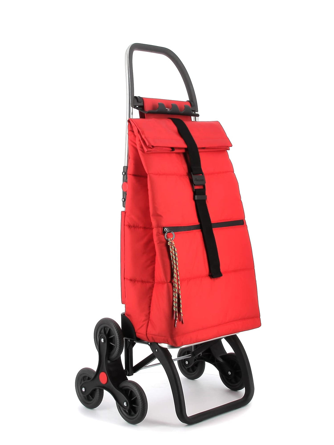 Klappbarer Einkaufstrolley Rolser Big Polar 6 Räder Treppensteiger - Rot 6 Räder Treppensteiger Zusa