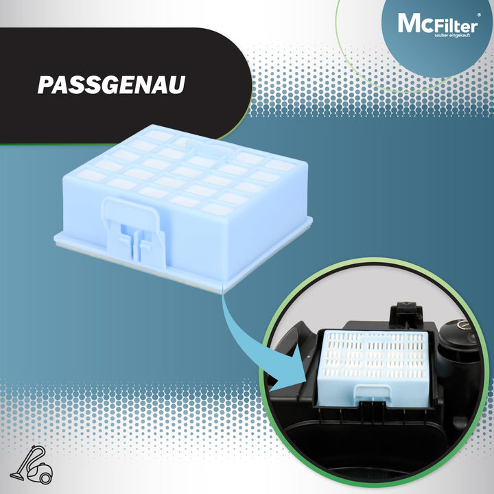 McFilter I 1 Hepafilter + 20 Staubsauberbeutel kompatibel mit Siemens Baureihen VS06 VSZ3 VSZ4 und B
