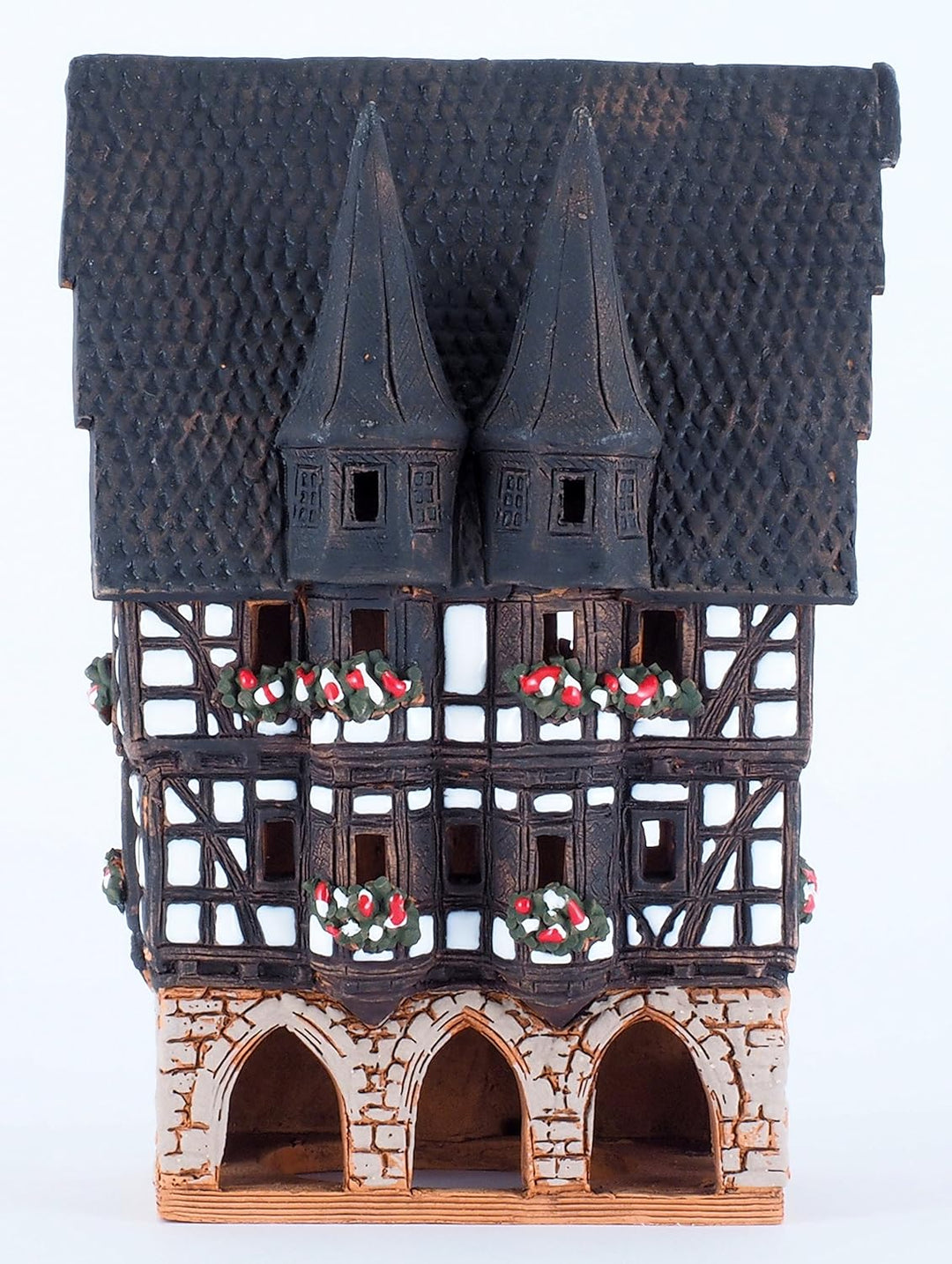 Midene Keramik Lichthaus, Handarbeit, Künstlerisches Miniatur, Altes Historisches Rathaus in Alsfeld