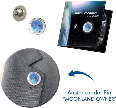 Mondgrundstück Geschenk Space Present | Mond Besitzurkunde mit Wunschname | originelles für Geburtst