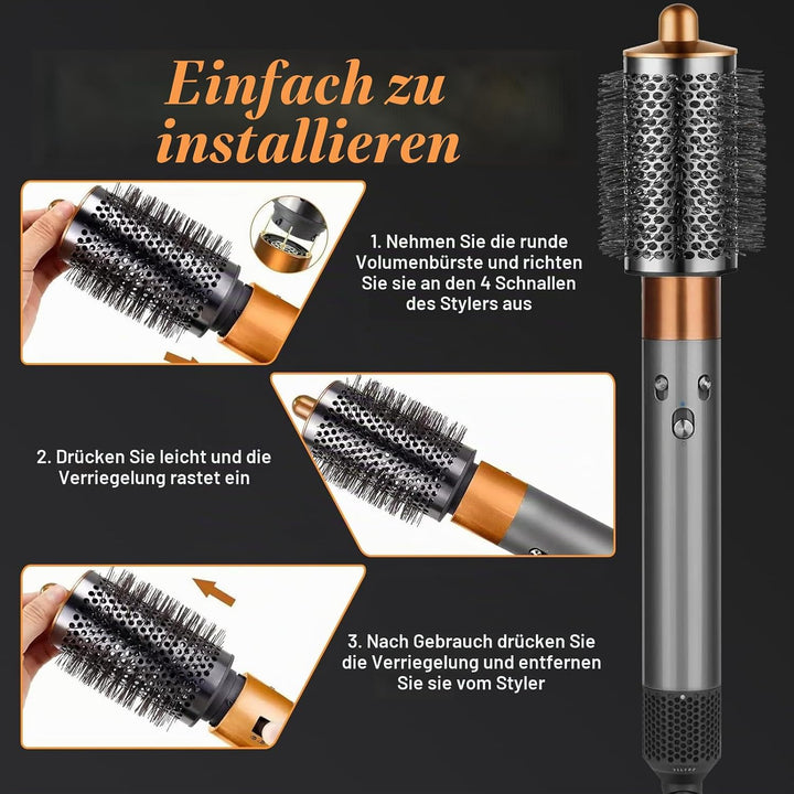 Verbesserte grosse,runde Volumenbürste für Dson Airwrap HS01/HS05 Aufsätze,Volumenaufsatzbürste für