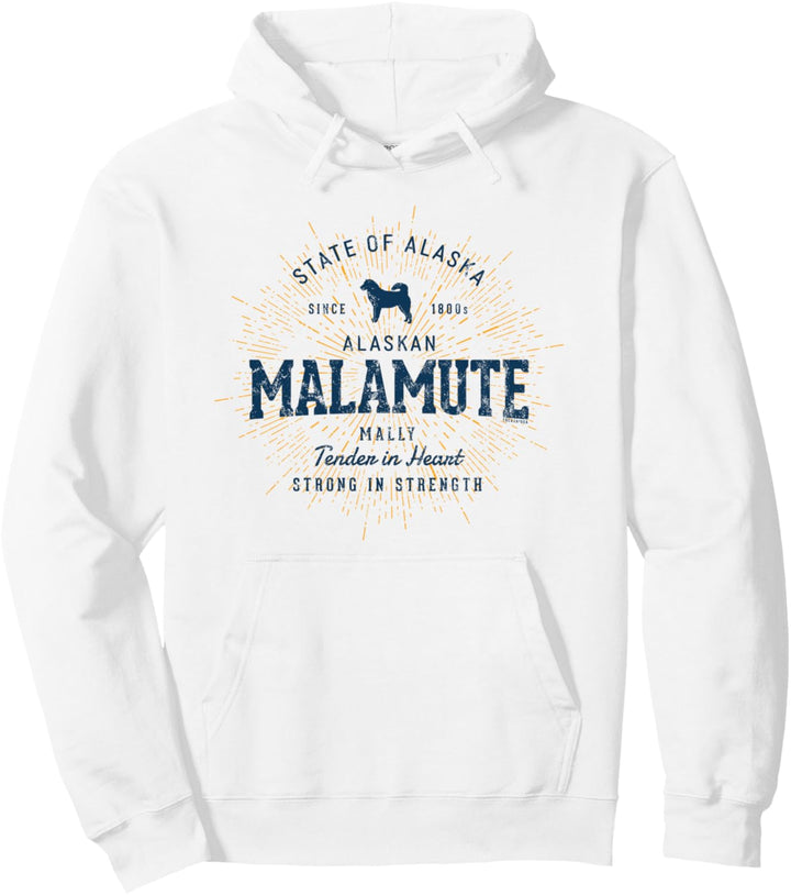 Alaskan Malamute Vintage Alaskan Malamute Pullover Hoodie
