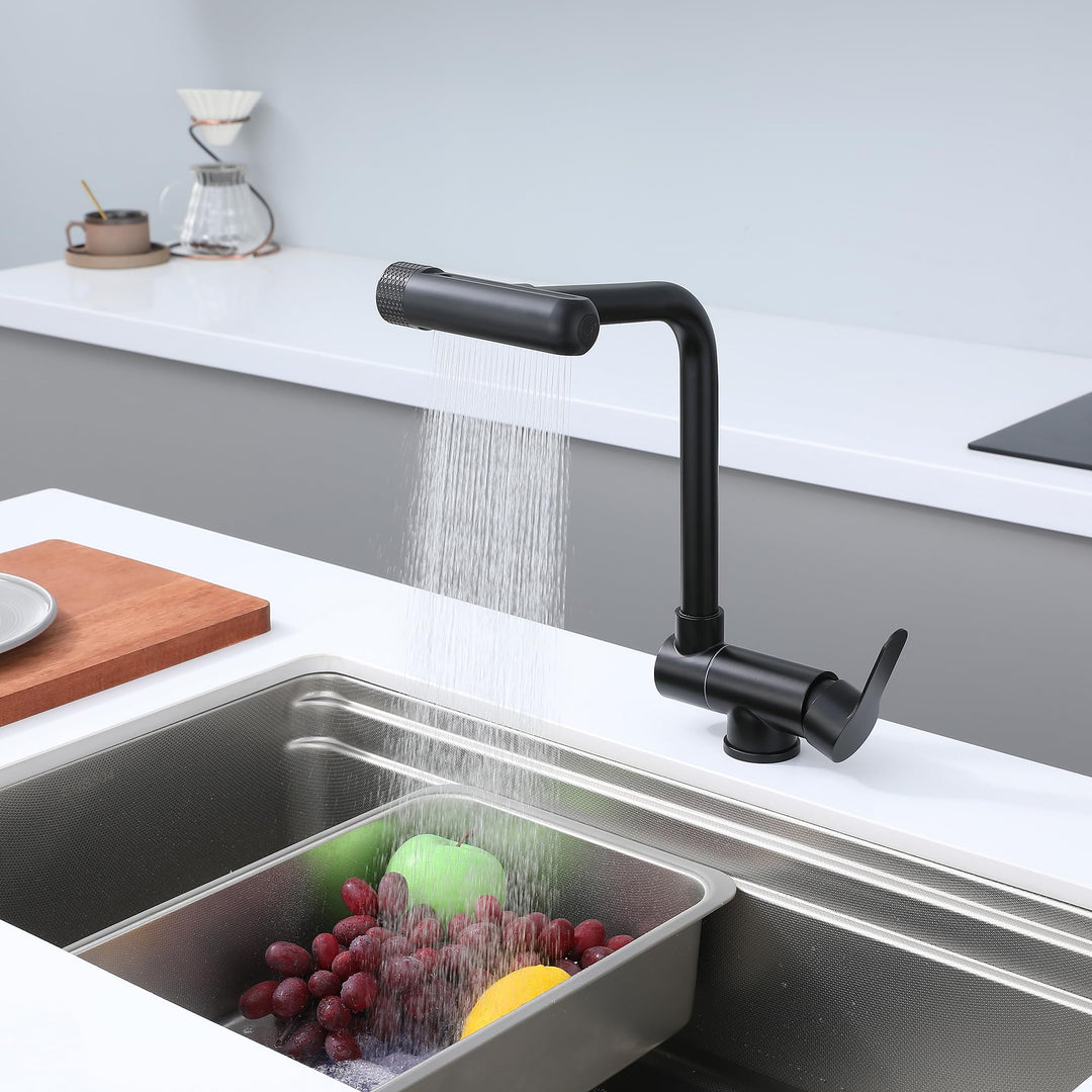 vorfenster küchenarmatur klappbar schwarz,4 modus wasserhahn, Hochdruck Wasserhahn Küche Vorfenster,