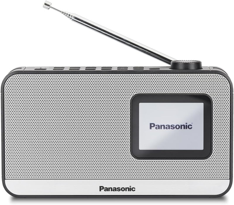 Panasonic RF-D15EG-K Tragbares DAB+/FM Digitalradio mit Bluetooth, 2,4 Zoll TFT LCD-Display, 3W 5cm