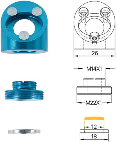 Cloudray k40 CO2 Laser Head 12/18 mm FL50.8 & 16 mm FL25.4 Laserkopf mit Linsenspiegel für K40 Laser