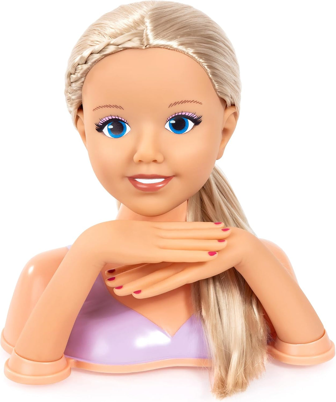 Bayer Design 90025AC Lisa Top Model Frisierkopf Schminkkopf, Puppenkopf mit Haarzubehör, Händen, Mak