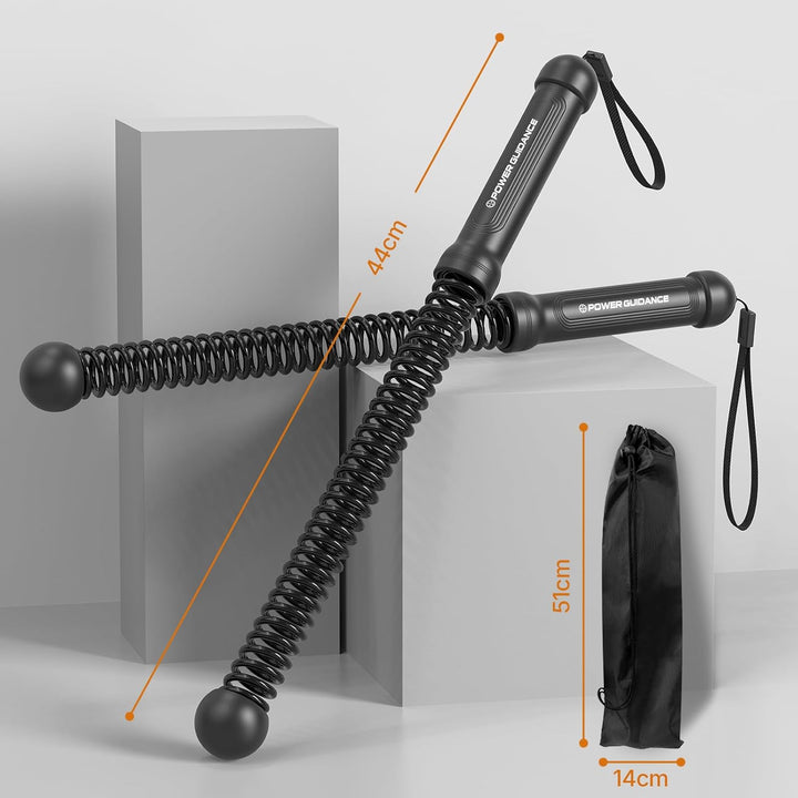 POWER GUIDENCE 2 Stück kabellose Battle Ropes Fitnessseile, tragbare Trainingsseile für Home Gym &amp; H