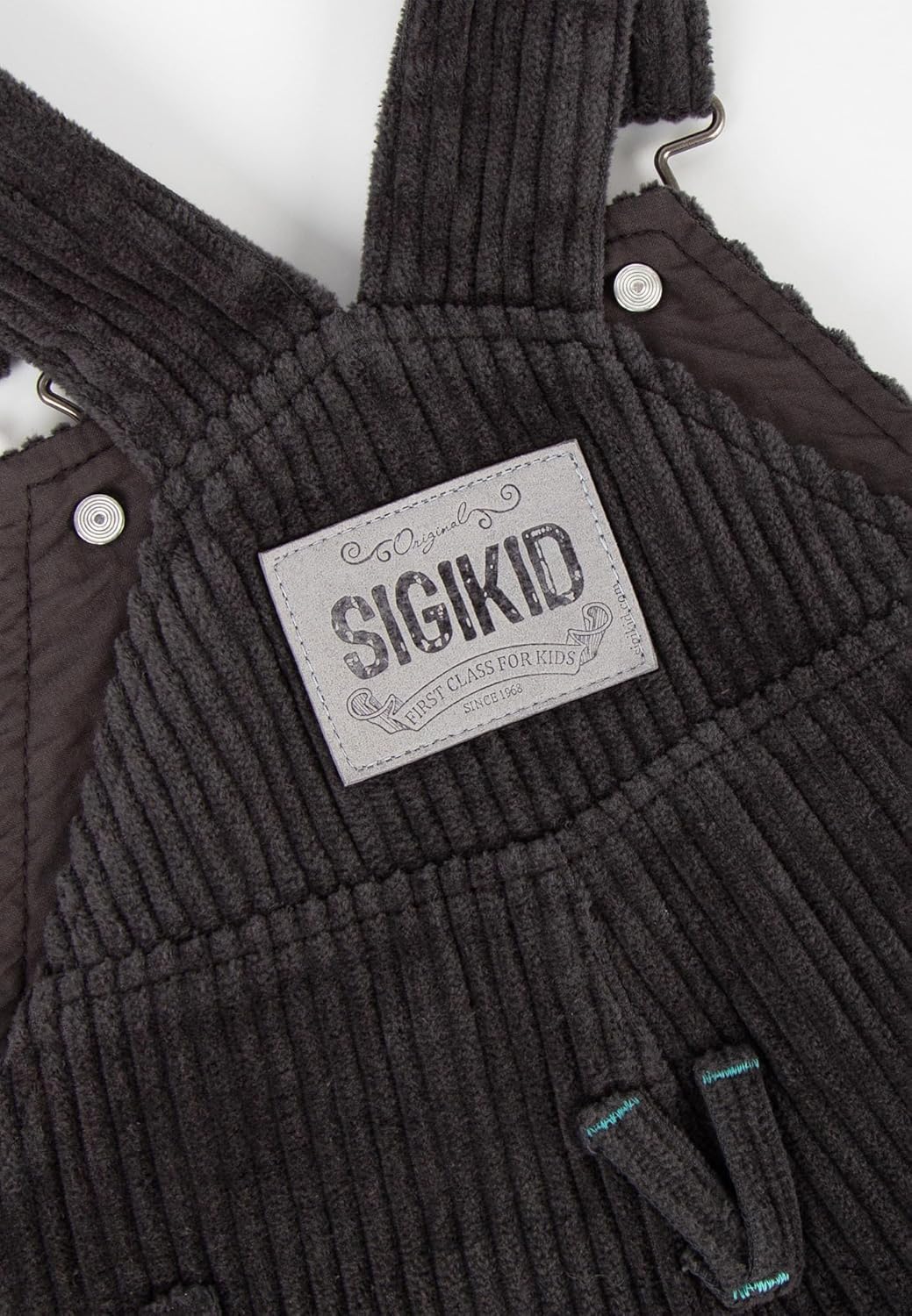 Sigikid Jungen Mini Cord-Latzhose Polar Expedition Kordhose 128 Grau, 128 Grau