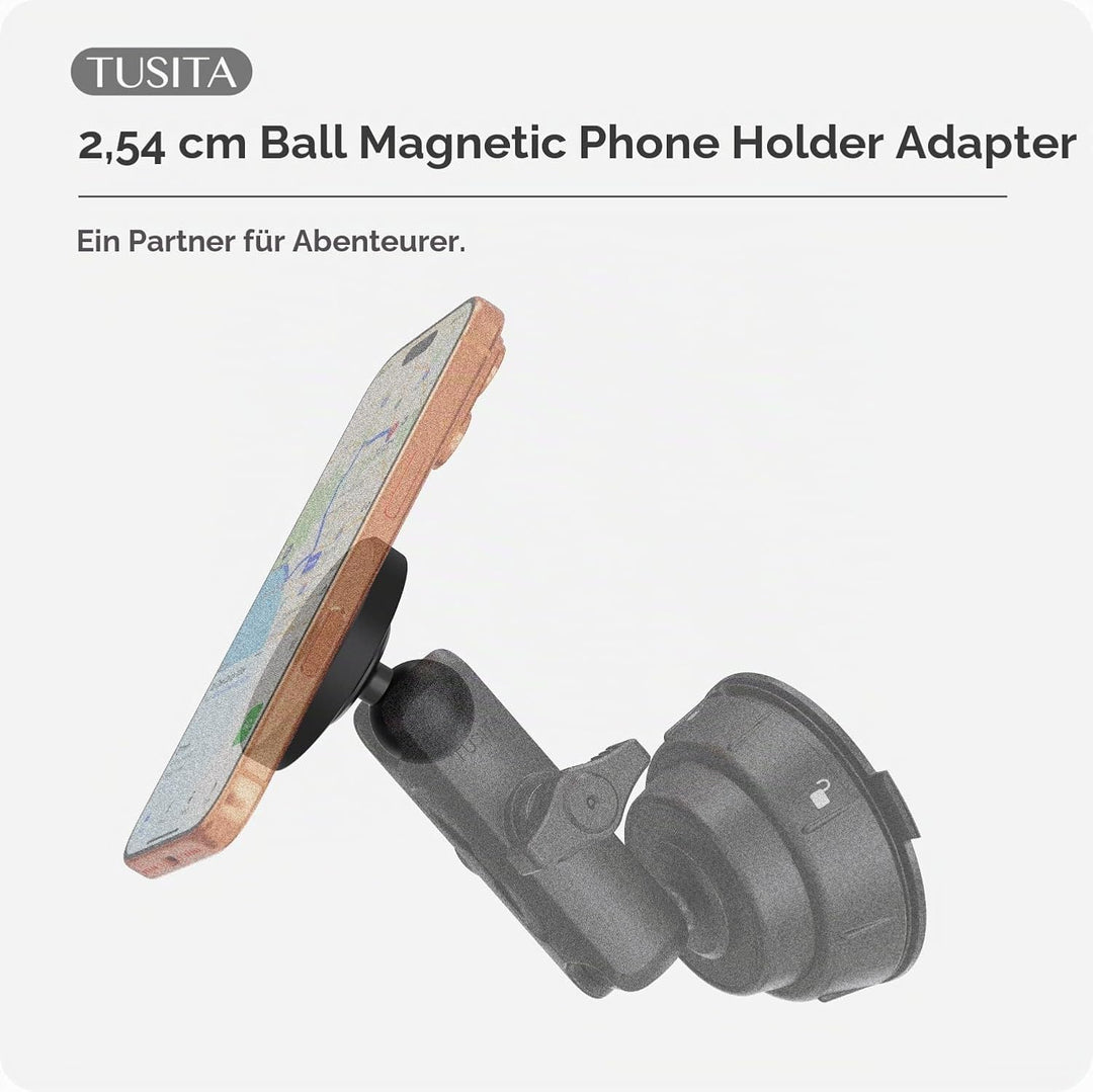 TUSITA 1" Kugel Magnetisches Handy Halterung Adapter Kompatibel mit iPhone MagSafe, für Ram Mount B-