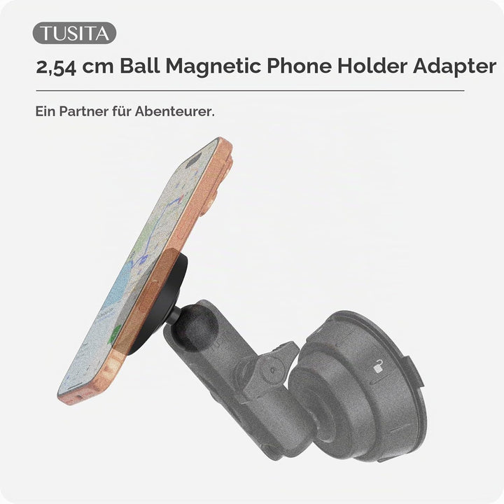 TUSITA 1" Kugel Magnetisches Handy Halterung Adapter Kompatibel mit iPhone MagSafe, für Ram Mount B-