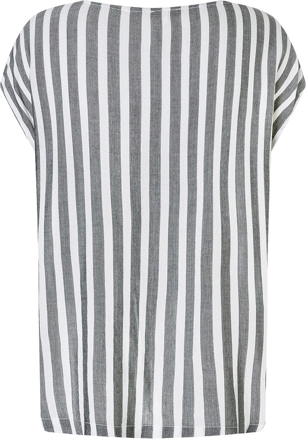Timezone Damen Striped Airy Top T-Shirt XL Grey White Stripe, XL Grey White Stripe