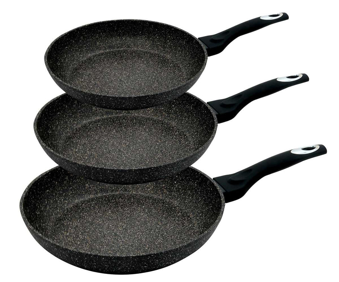 Klausberg Pfannenset mit Granit Beschichtung Pfanne Induktion Marmo Gold KB-7290