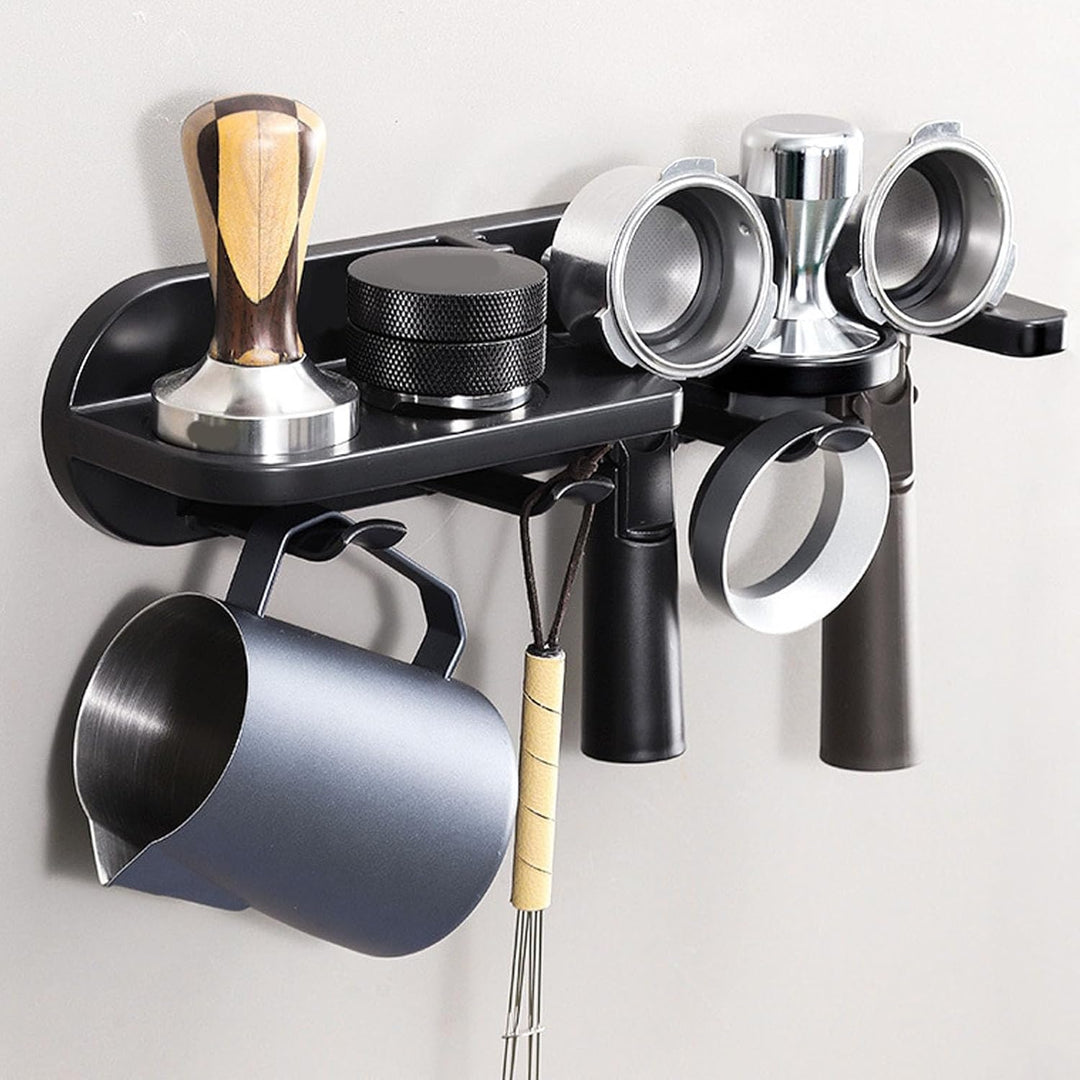 Espresso-Siebträger-Wandhalterung, Platzsparender Schwebender Kaffeestations-Organizer mit 58-mm-Sie