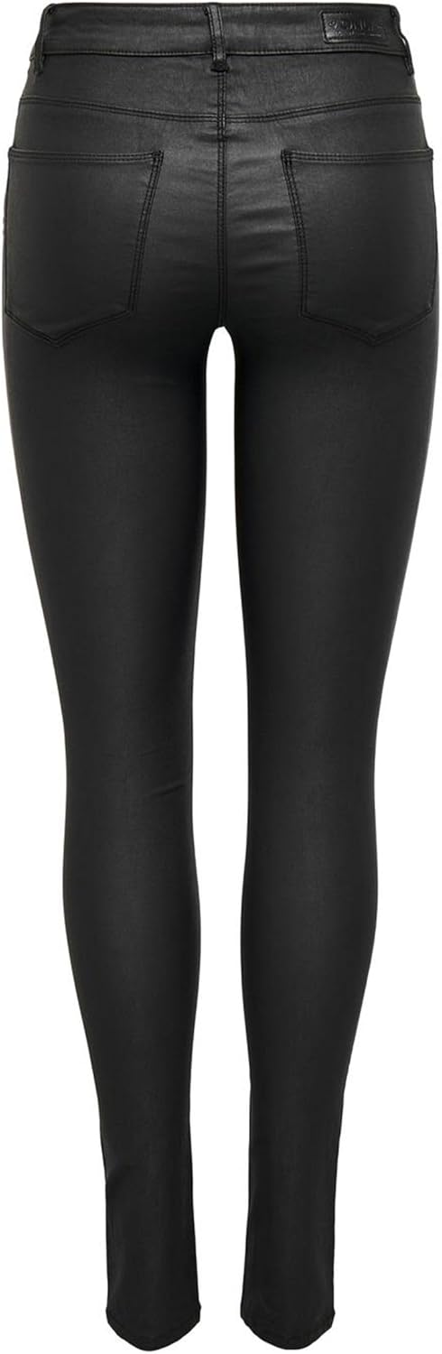 ONLY Damen Onlanne K Mid Waist Coated Noos Skinny Jeans XS Schwarz, XS Schwarz