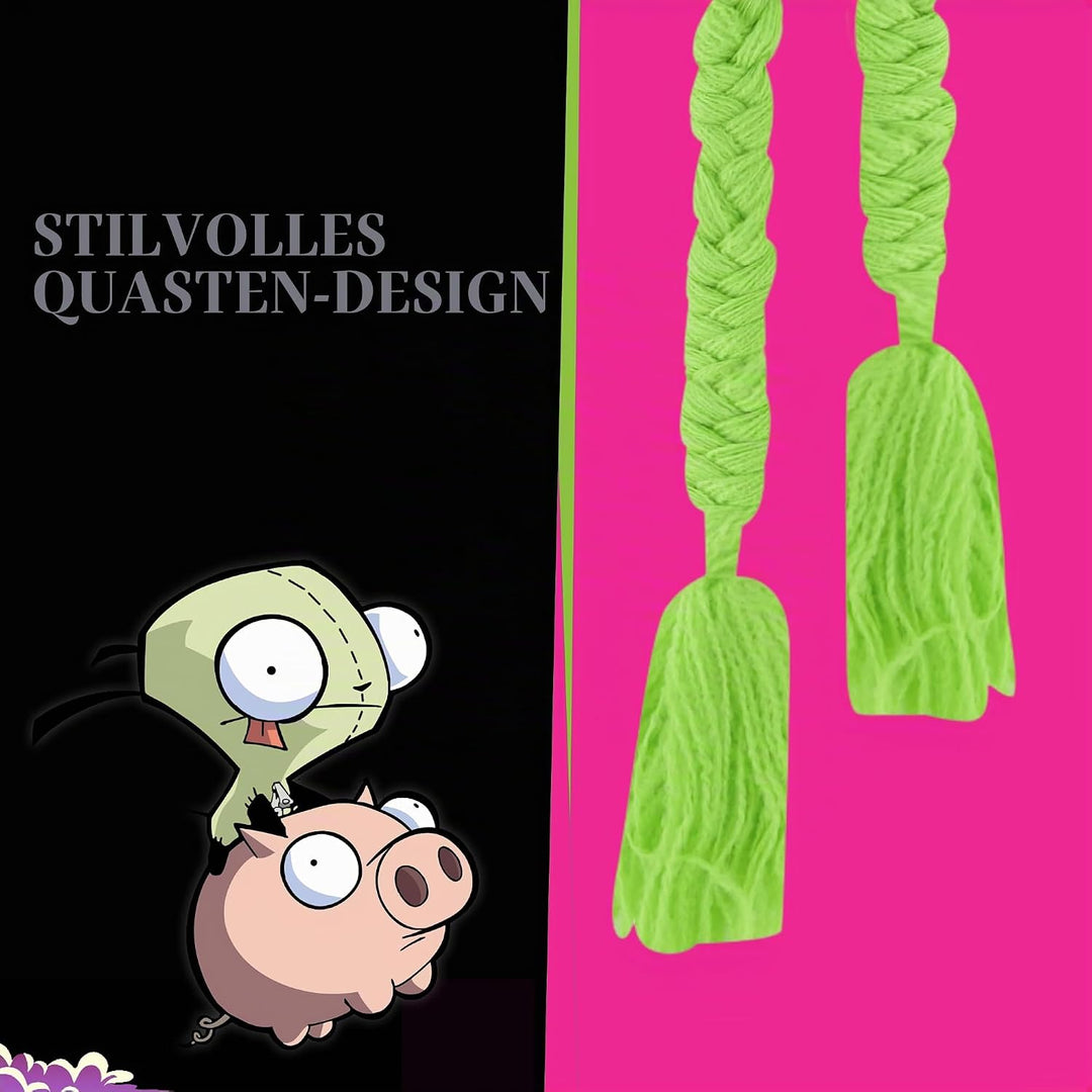 Concept One Unisex-Erwachsene Invader Zim, Peruanische Wintermütze mit Ohren und Quasten Beanie-Mütz