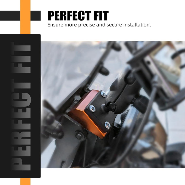 NICECNC Orange Aluminium GPS-Halterung Compatible with 390 Adventure 2020-2024, 390 Adventure 2020-2