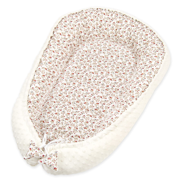 PIMKO Babynest 2seitig Minky Babynestchen für Baby Kuschelnest Babykokon für Säuglinge und Neugebore