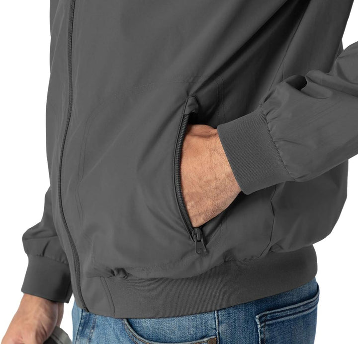 YSENTO Herren Bomberjacke Leichte Übergangsjacke Blouson Windbreaker Stehkragen Baseball Fliegerjack