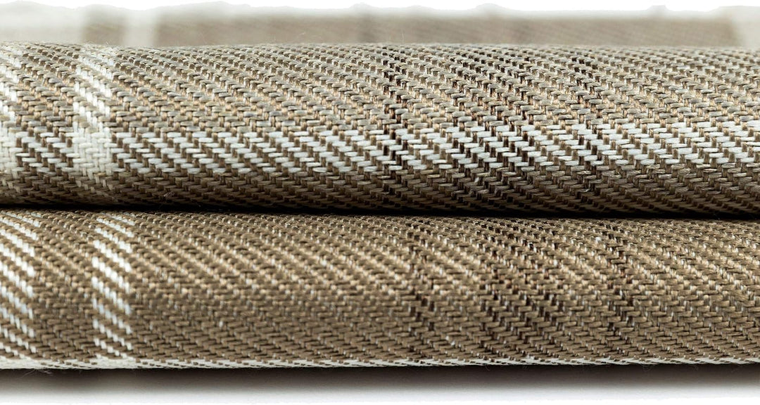 McAlister Textiles Angus | Kissenbezug für Sofakissen in Beige Natur | 43 x 43cm | gewobenes Kariert