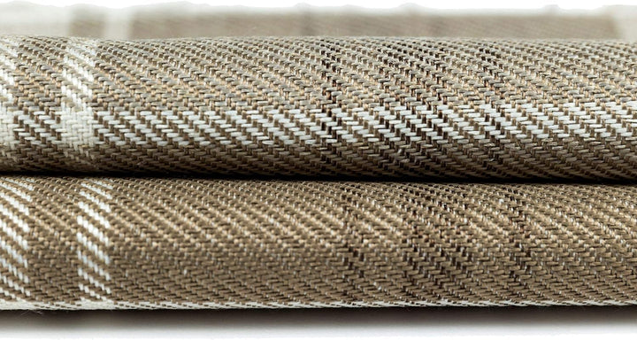 McAlister Textiles Angus | Kissenbezug für Sofakissen in Beige Natur | 43 x 43cm | gewobenes Kariert