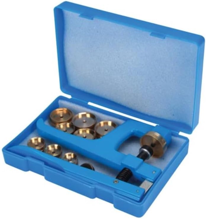 Velleman VTWT2 Einpresswerkzeug Uhrenschliesser 9 Druckplatten Gummiaufsatz
