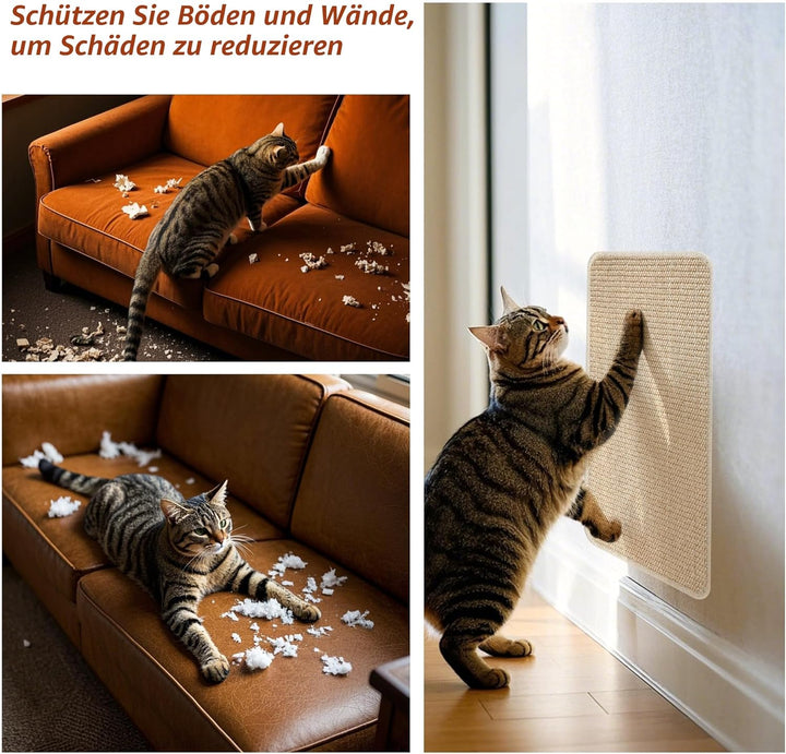 2 Stück Kratzmatte Katze,Kratzbretter Katze Sisal,50x25cm,Katzen Kratzbrett,widerstandsfähig,Geeigne