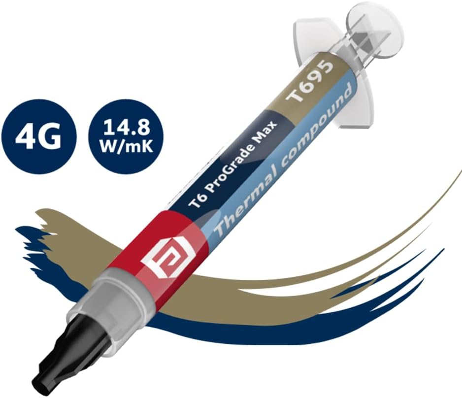 Akasa Wärmeleitpaste T6 ProGrade Max, Wärmeleitpaste Kühlkörper für CPU/GPU/alle Kühler, nicht aushä