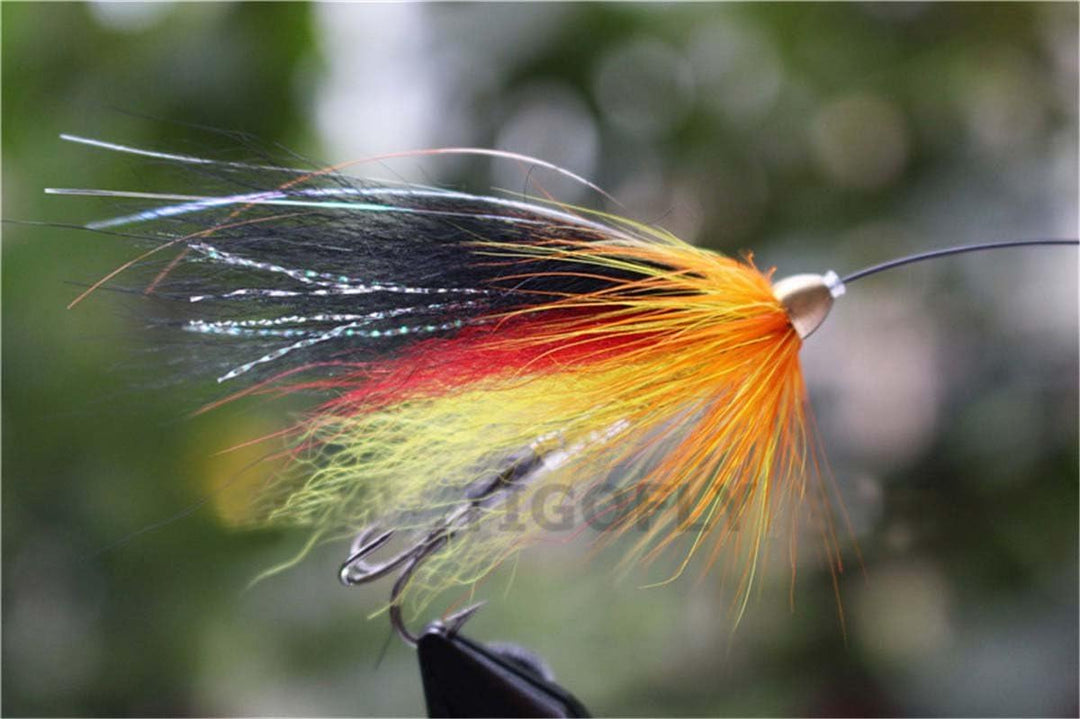 Tigofly 40 Stück/Los Cone Head Tube Fly 5 Muster Streamer Fly Lachsforelle Steelhead Fliegenfischen