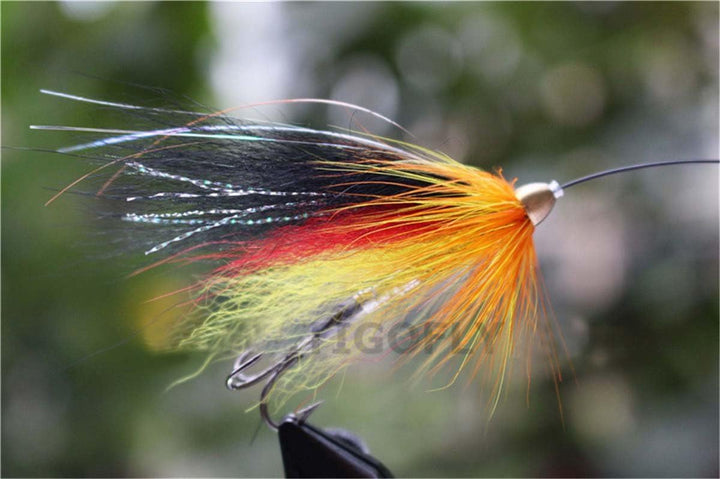 Tigofly 40 Stück/Los Cone Head Tube Fly 5 Muster Streamer Fly Lachsforelle Steelhead Fliegenfischen