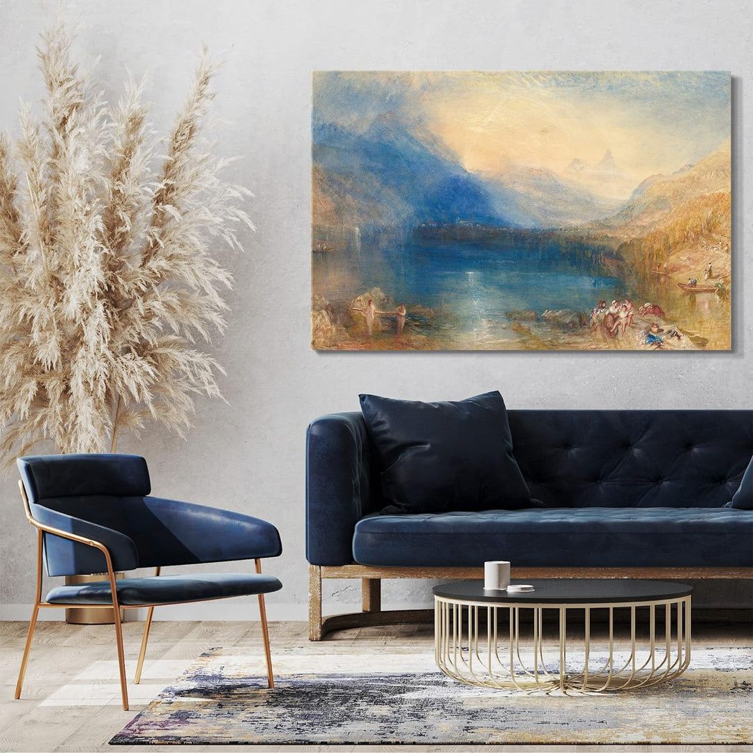 Printed Paintings Leinwand (60x40cm): William Turner - The Lake of Zug 60x40 cm, 60x40 cm